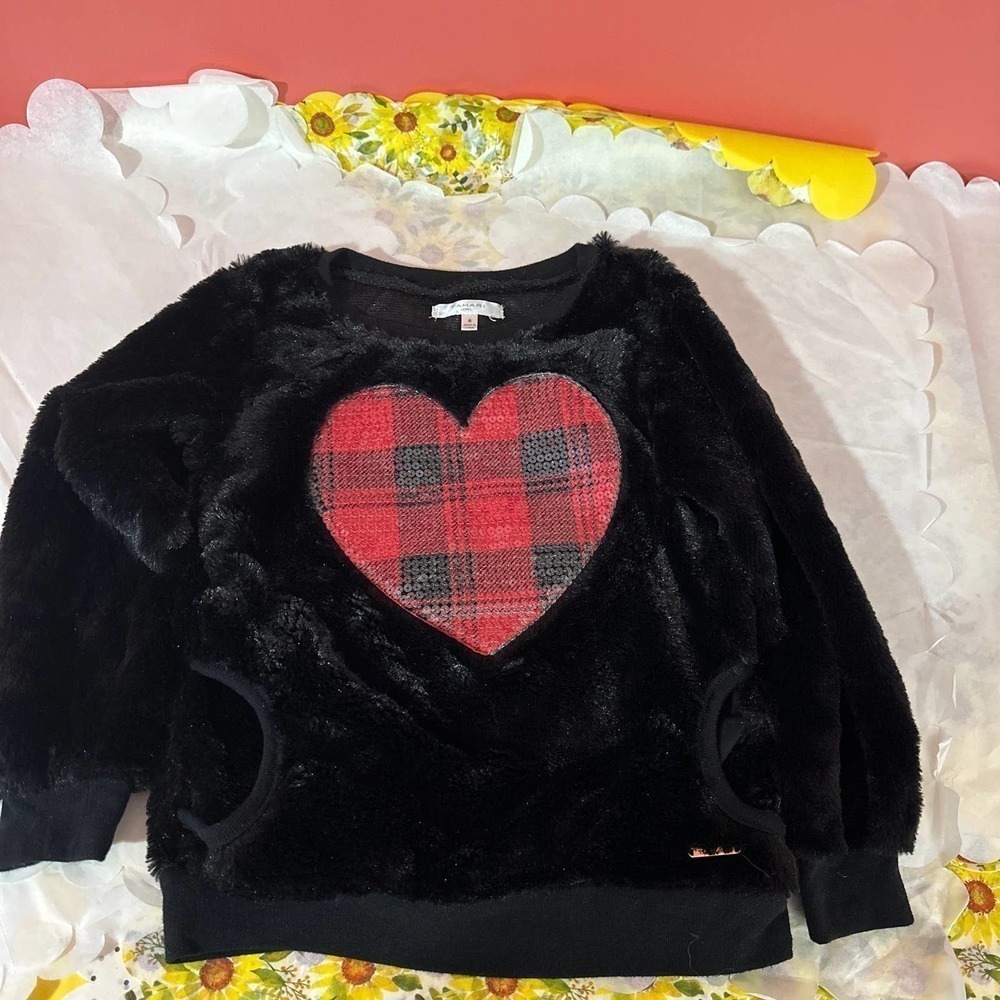 Tahari fur sweatshirt